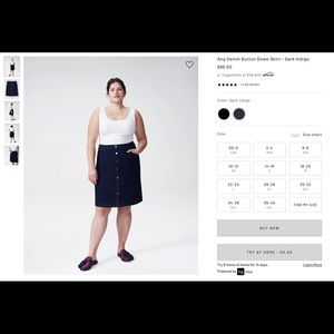 Universal Standard Ang Denim Button Down Skirt